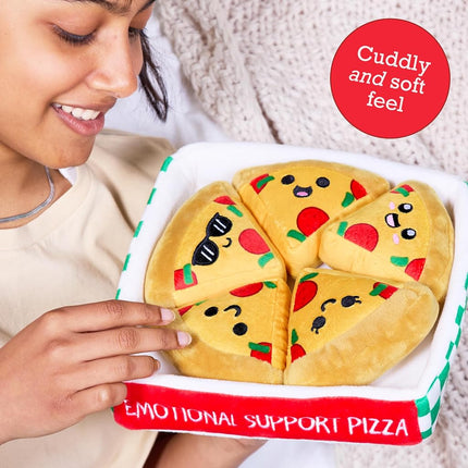WHAT DO YOU MEME? Emotional Support Pizza - The Original Viral Cuddly Plush Comfort Food, Unique Gift for Valentine's Day, Birthdays, Christmas, Friendship & Anniversary's