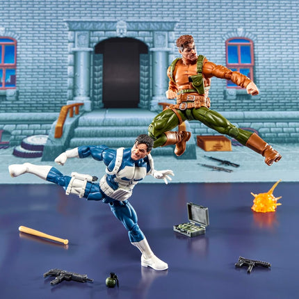 Marvel Legends Series Gamerverse Punisher and Nick Fury, Retro Video Game -Inspired Collectible 6-Inch Action Figures
