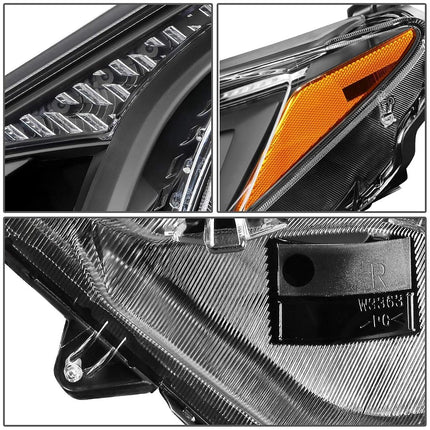 DNA MOTORING HL-OH-TRAV416-BK-AM Factory Style Projector Headlight Lamp Set Replacement