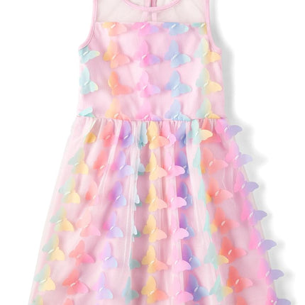 The Children's Place Robes de cérémonie sans manches pour filles, Maille papillon rose, 12
