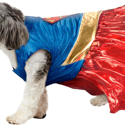 DC Comics Pet Costume, Supergirl, Large, Neck to Tail 22", Chest 23"