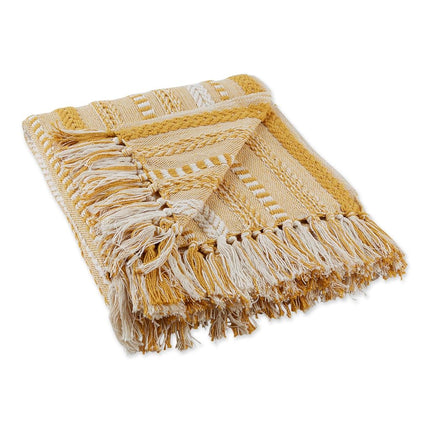 DII Throw, Cotton, Honey Gold, 50x60