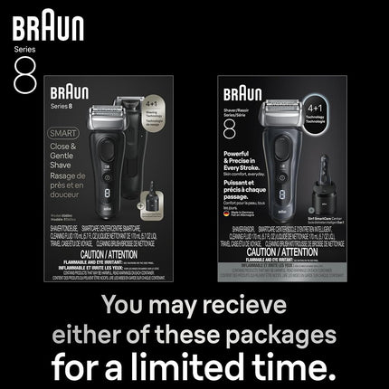 Braun Series 8 8560cc Electric Razor for Men, 4+1 Shaving Elements & Precision Long Hair Trimmer, 5in1 SmartCare Center, Close & Gentle Even on Dense Beards, Wet & Dry Electric Razor, 60min Runtime