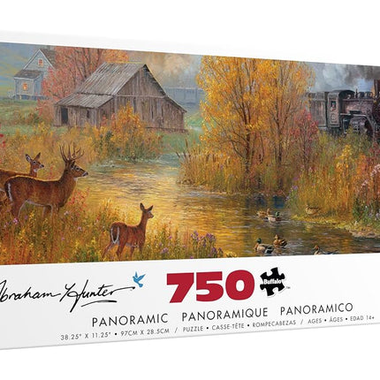 Buffalo Games - Panoramic Series - Abraham Hunter - Southern Rails - 750 Piece Jigsaw Puzzle for Adults - Challenging Puzzle Perfect for Game Nights - Finished Size is 38.25 x 11.25