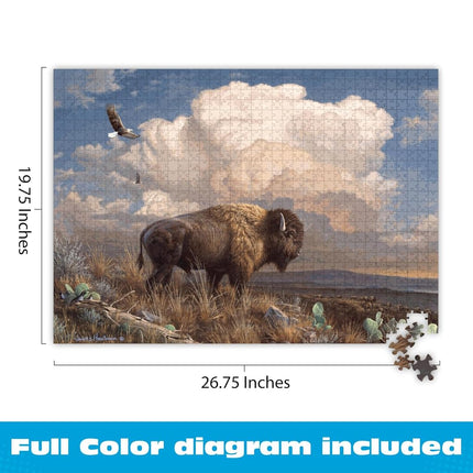 Buffalo Games - Hautman Brothers - Majestic Bison - 1000 Piece Jigsaw Puzzle for Adults Challenging Puzzle Perfect for Game Nights - Finished Puzzle Size is 26.75 x 19.75
