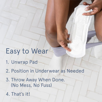 LOLA Organic Cotton Postpartum Pads - Max Absorbency Pads for Postpartum Bleeding - Extra-Long Overnight Liners for Women - Hospital Bag Essentials - 32 Count, Unscented
