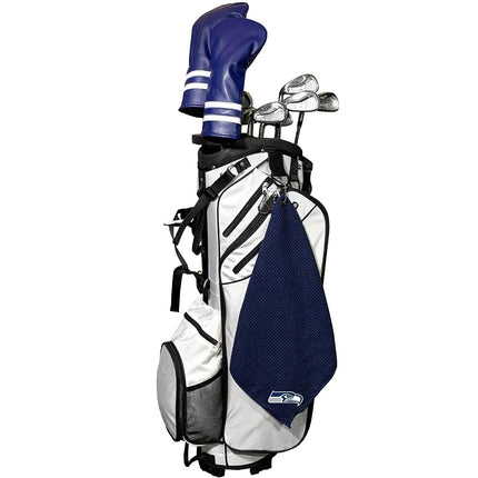 Team Golf NFL Seattle Seahawks 15x15 Golf Towel with Carabiner Clip, Premium Microfiber with Deep Waffle Pockets, Superior Water Absorption and Quick Dry Golf Cleaning Towel