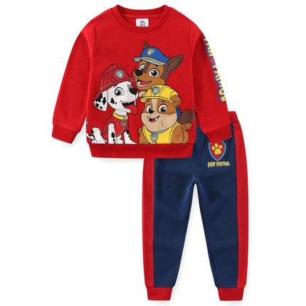 Nickelodeon Paw Patrol Pullover Sweater and Jogger Pant Set for Boys, Active Wear for Kids, Size 7 Red