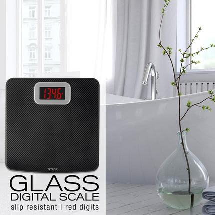 Taylor Precision Products Taylor Digital Bathroom Scale with Carbon Fiber Finish