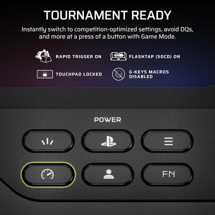 Corsair NOVABLADE PRO Wireless Hall Effect Leverless Controller – 15-Main Key Layout, 1000Hz Polling, 2.4GHz Wireless, SOCD, MGX Hyperdrive Hall Effect Magnetic Switches – PS5, PS4, PC – Black [PlayStation 5]