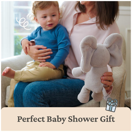GUND Baby Peek-a-Boo Flappy 7-Inch Elephant Squeeze-Activated Plush Toy
