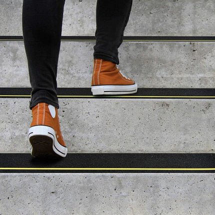 Cosimixo 4" x 33FT Anti Slip Tape With Reflective Stripe - Best Grip Non Slip Stair Treads, High Traction Adhesive for Stairs Step