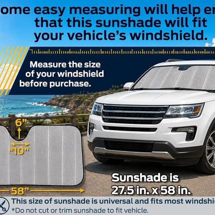 Plasticolor Accordion-Style Windshield Sunshade - Millennium Falcon Cockpit - Black - Car Compatible