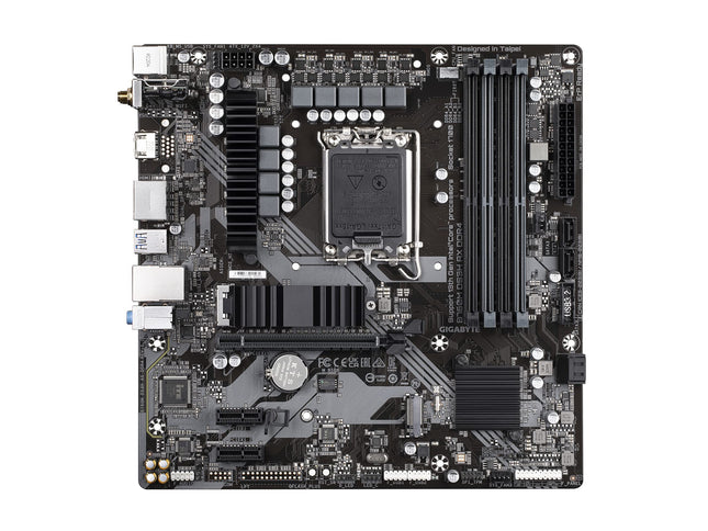 GIGABYTE B760M DS3H AX DDR4 (LGA 1700/ Intel/ B760/ M-ATX/ DDR4/ 2* M.2/ PCIe 4.0/ USB 3.2 Gen 2 Type-C/WiFi 6E/ 2.5GbE LAN/Q-Flash Plus/PCIe EZ-Latch/Gaming Motherboard)