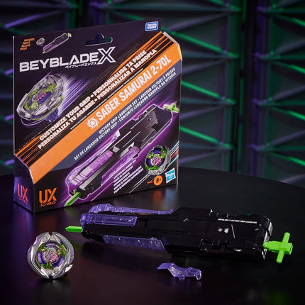 Beyblade X Official Victory Grip Right-Spin Launcher Set with Takara Tomy Attack Type Top Right-Spinning Top Toy, Battling Tops Game Toys, Ages 8+