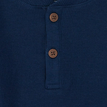 The Children's Place Y Camiseta térmica Henley de manga larga para niño, Tidal, 5T