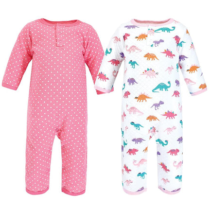 Hudson Baby Unisex Baby Premium Quilted Coveralls, Cuteasaurus, 3-6 Months
