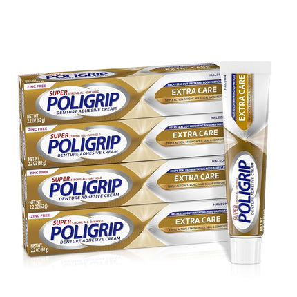 Super Poligrip Extra Care Denture Adhesive Cream, 