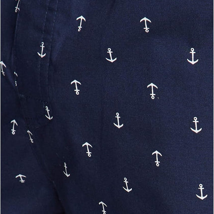 Nautica Men's Soft Woven 100% Cotton Elastic Waistband Sleep Pajama Short, True Navy, XL