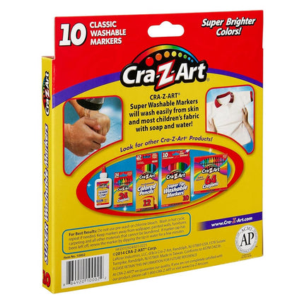 Cra-Z-Art Classic Washable Broad Line Markers, Box of 10 (10002-24)