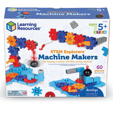 Learning Resources STEM Explorers™ Machine Makers, 60 Pieces, Ages 5+, Build It Yourself Engineering Toys