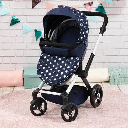 Bayer Baby Dolls Pram XEO, Convertible Doll Pushchair, 46cm Dolls