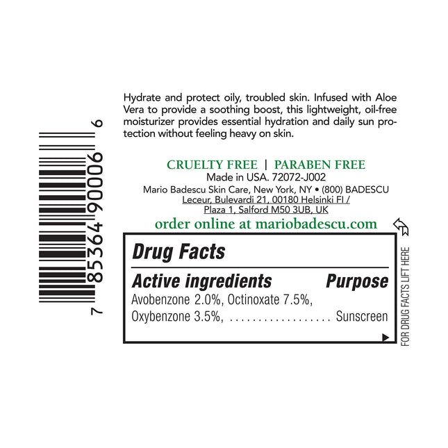 Mario Badescu Aloe Moisturizer SPF 15, 2 Fl Oz