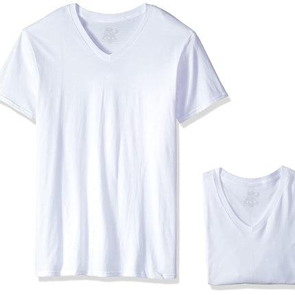 Fruit of the Loom Men's Size 3-Pack Premium Tall Man V-Neck, White Ice, XL Tall