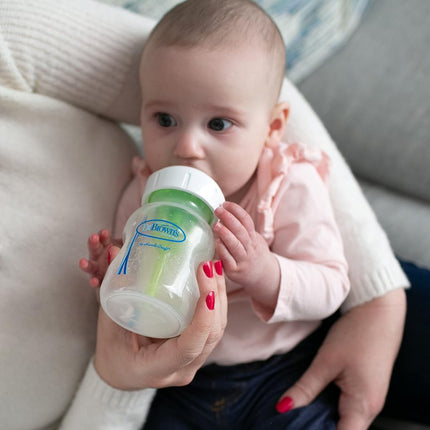 Dr. Brown’s Natural Flow® Level 1 Wide-Neck Baby Bottle Silicone Nipple, Slow Flow, 0m+, 100% Silicone Bottle Nipple, 6 Pack