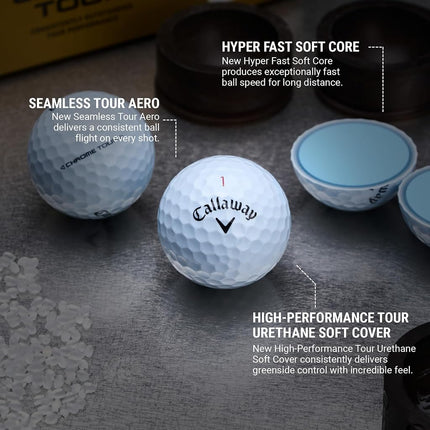 Callaway Golf Chrome Tour Golf Ball, Triple Track 360