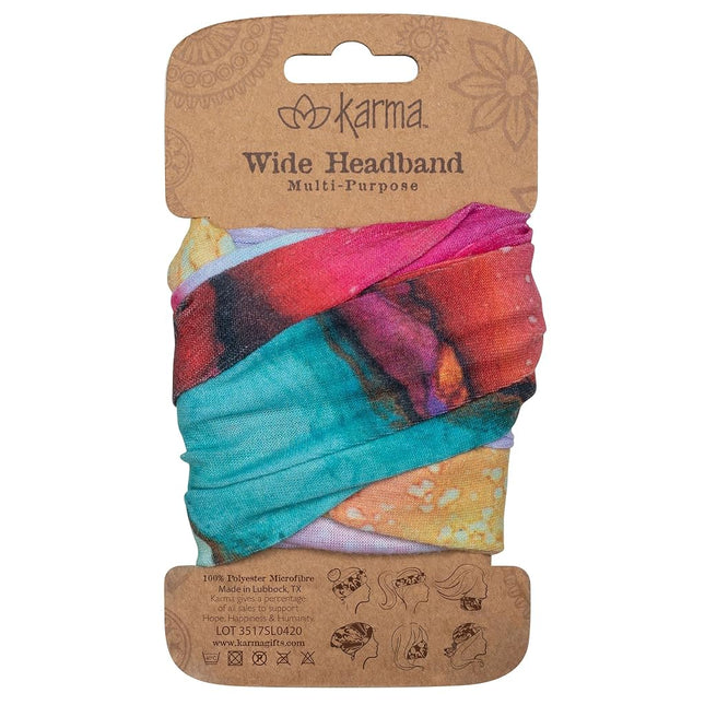 Karma Color Headband for Women - Wide - Fabric Hea