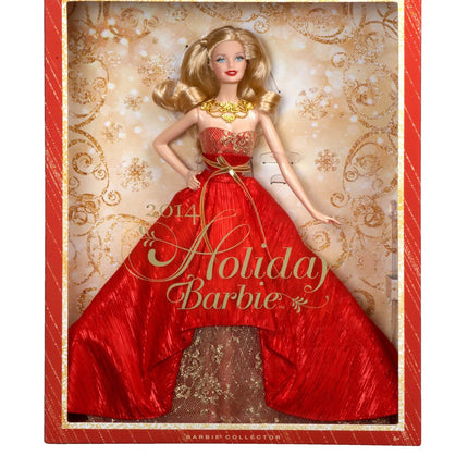 Muñeca Barbie de Colección con Vestido de Noche - Figura de Colección de Navidad - 2014