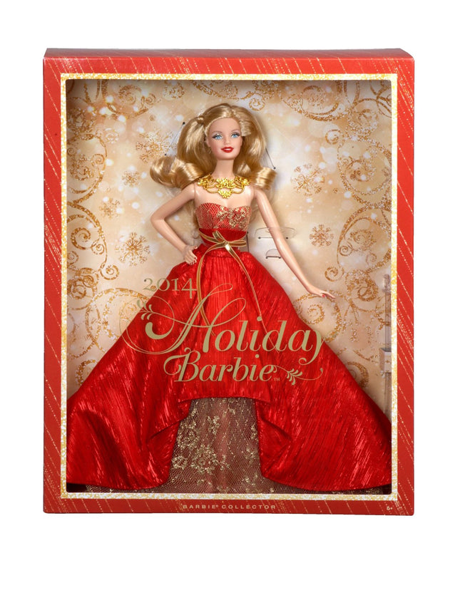 Muñeca Barbie de Colección con Vestido de Noche - Figura de Colección de Navidad - 2014