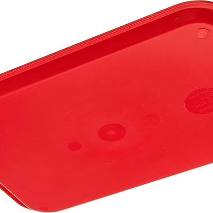 Carlisle FoodService Products Bandeja de Cafetería de Comida Rápida con Superficie Estampada para Cafeterías, Comida Rápida y Comedor, Plástico, 16.31 x 12.06 x 0.7 Pulgadas, Rojo, (Paquete de 24)