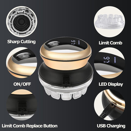 KEMEI 887 Cordless Automatic Self-Haircut Clipper for Men, Gold