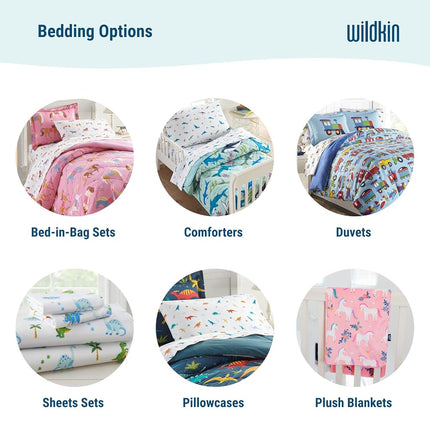 Wildkin Kids 100% Cotton Flannel Pillowcase – Soft, Breathable & Standard Size - Jurassic Dinosaurs