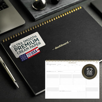 Ink+Volt Dashboard Spiral Deskpad | Undated Weekly