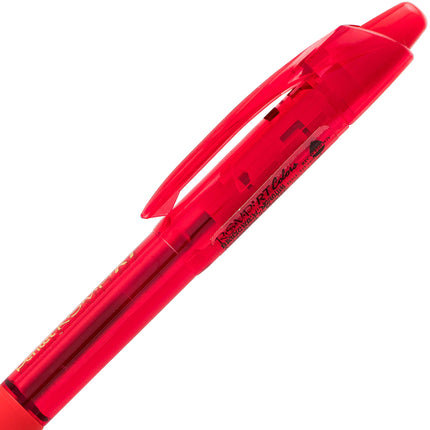 Stylo-bille rétractable RSVP RT COLORS, trait moyen, corps rouge, encre rouge, boîte de 12 (BK93CRB-B)