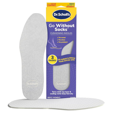 Dr. Scholl's Go Sockless! Cushioning Insoles, Unis
