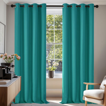 Deconovo Turquoise Curtains, Room Darkening Window