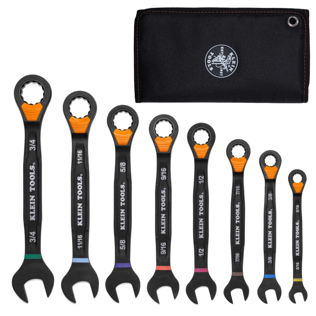 Klein Tools 69508 SAE Ratcheting Combination Wrenc