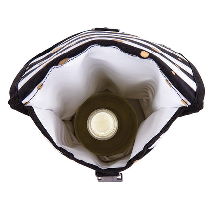 Sac à vin congélateur PackIt, motif pois festifs, doté de la technologie EcoFreeze, pliable, réutilisable, bandoulière avec fermeture à boucle, parfait pour les adultes et les boissons à emporter