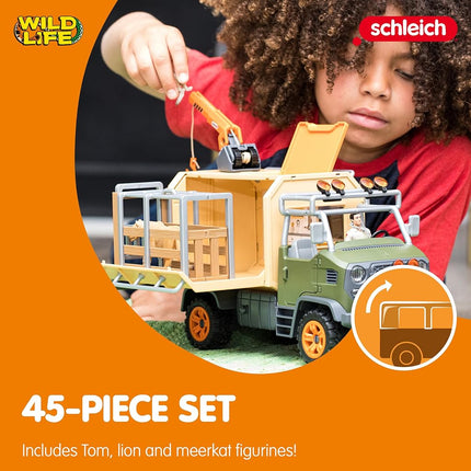 Schleich Wild Life - 45Pc Animal Rescue Large Truck - Kids Ages 3+ | 42475