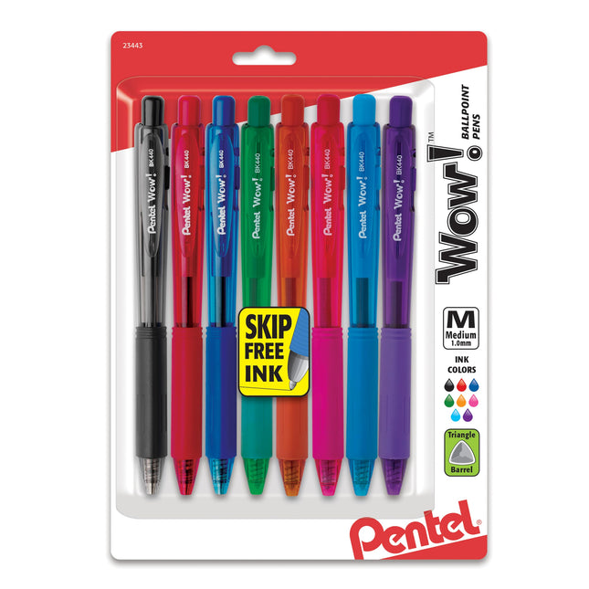 Pentel Wow! Colors Retractable Medium Ballpoint Pe