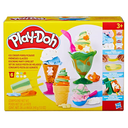 Play-Doh Kitchen Creations Ice Cream Party Play Food Set with 6 Colors, 2-Ounce Cans (Amazon Exclusive)