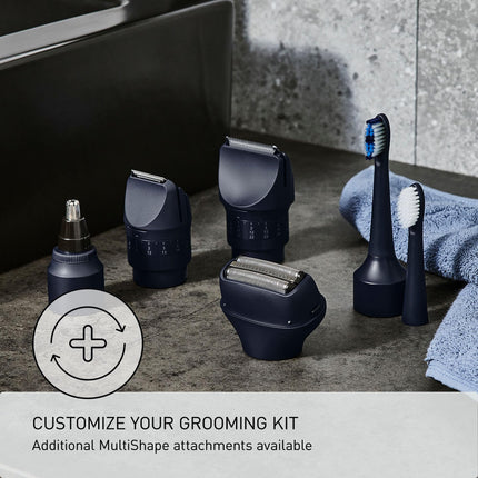 Tondeuse à barbe et à cheveux électrique Panasonic MultiShape, 39 longueurs de coupe réglables et système de lames avancé, tondeuse sans fil étanche humide/sèche pour hommes - ER-ACKN1-HB