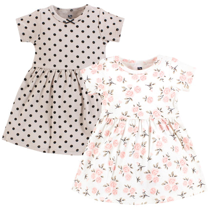 Hudson Baby Baby Girls' Cotton Dresses, Neutral Pi