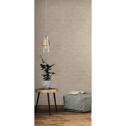 RoomMates RMK11560WP Pink and Taupe Faux Grass Non-Textured Pink Taupe Wallpaper