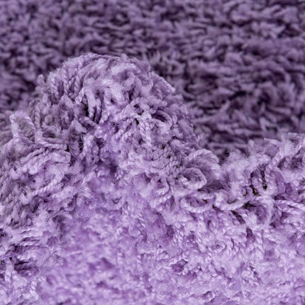 Unique Loom Solid Shag Collection Lilac 3 x 5 Area Rug (3' 2" x 5' 2")