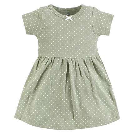 Hudson Baby Baby Girls' Cotton Dresses, Pink Dainty Floral, 0-3 Months
